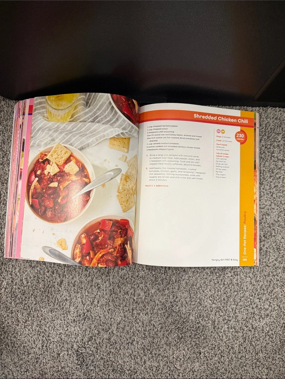 Hungry Girl Fast & Easy Cookbook - White with Red & Purple Accents